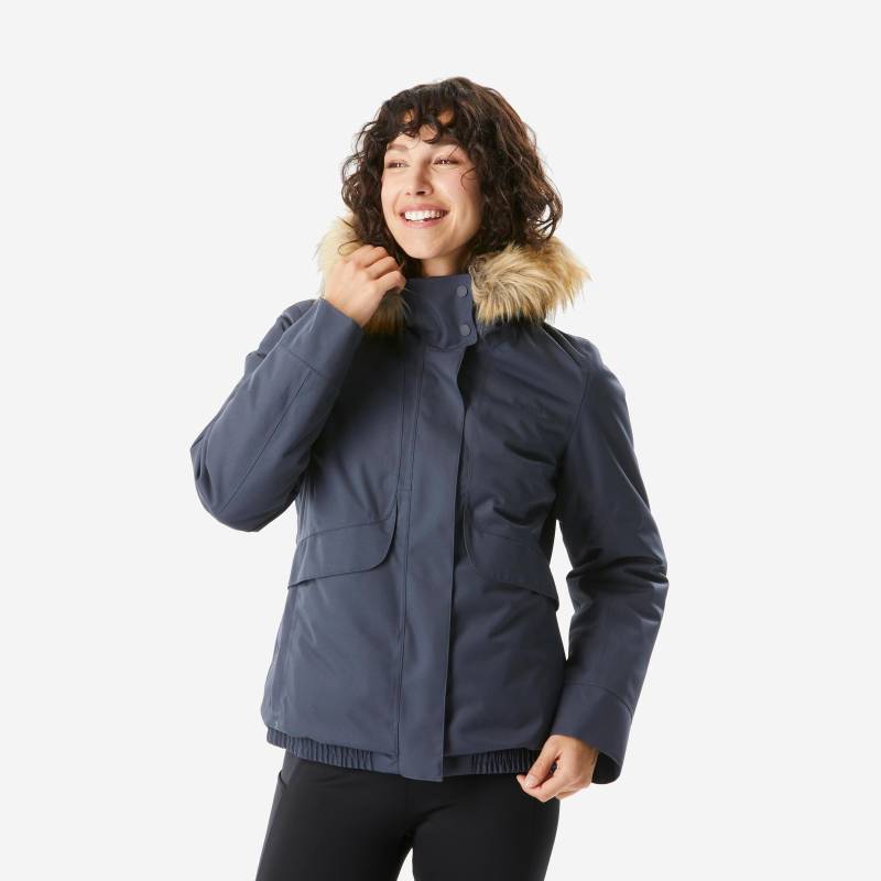 Winterjacke Blouson Warm Bis -8°c Wasserdicht Winterwandern - Sh500 Damen Blau Bedruckt M von QUECHUA