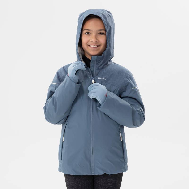 Winterjacke Kinder Bis -3°c Wasserdicht Winterwandern - Sh100 X-warm Unisex Schneeweiss 149-159CM von QUECHUA