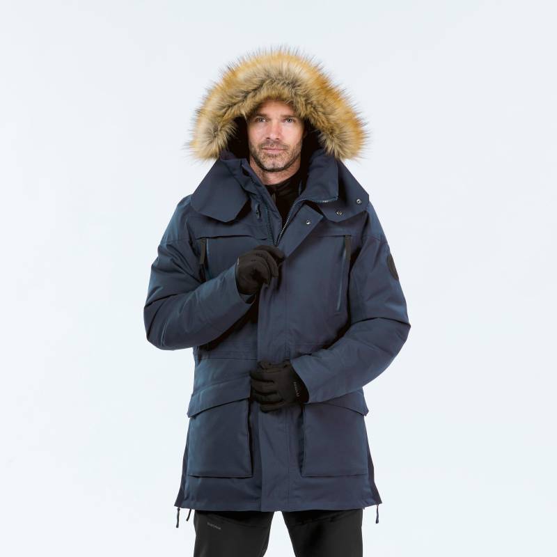 Winterjacke Parka Warm Bis -20°c Wasserdicht - Sh900 Herren Blau Bedruckt 3XL von QUECHUA