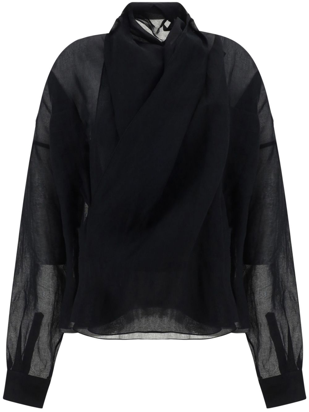 QUIRA Wrap shirt - Black von QUIRA