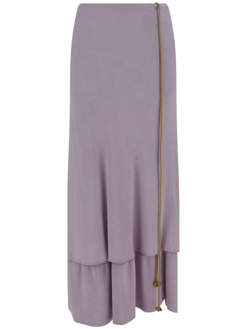 QUIRA crepe layered midi skirt - Purple von QUIRA