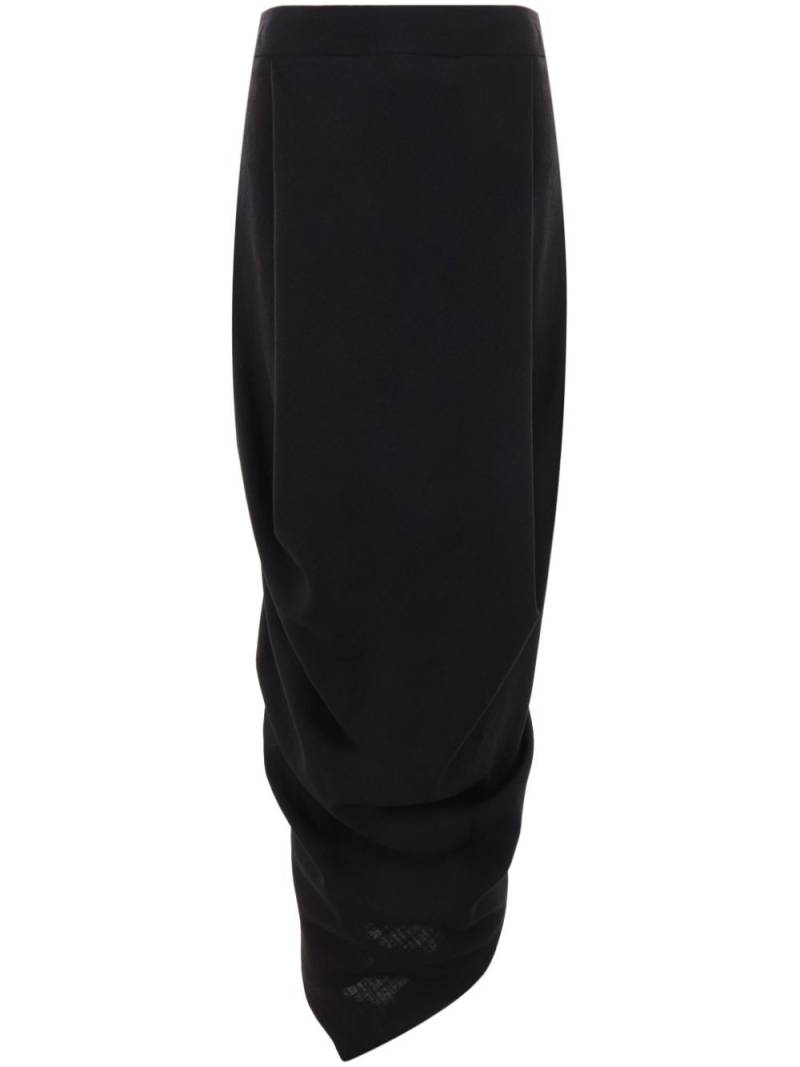 QUIRA draped-design midi skirt - Black von QUIRA