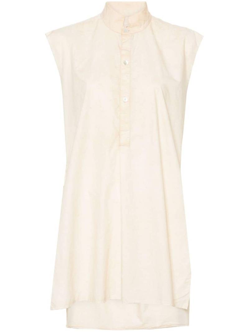 QUIRA long-length cotton shirt - Neutrals von QUIRA