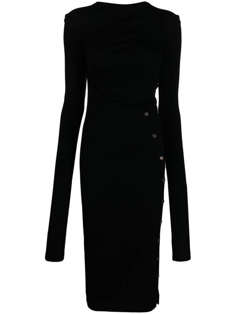 QUIRA long-sleeve knitted midi dress - Black von QUIRA