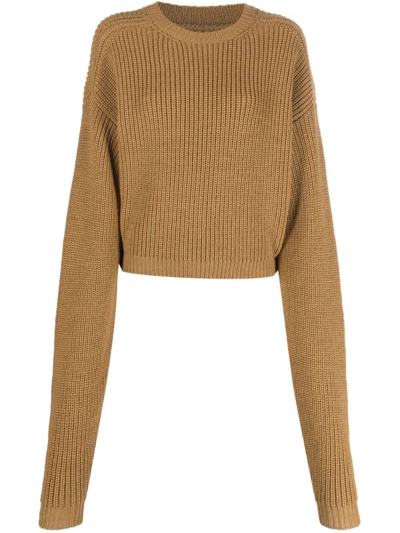 QUIRA virgin-wool knit jumper - Brown von QUIRA