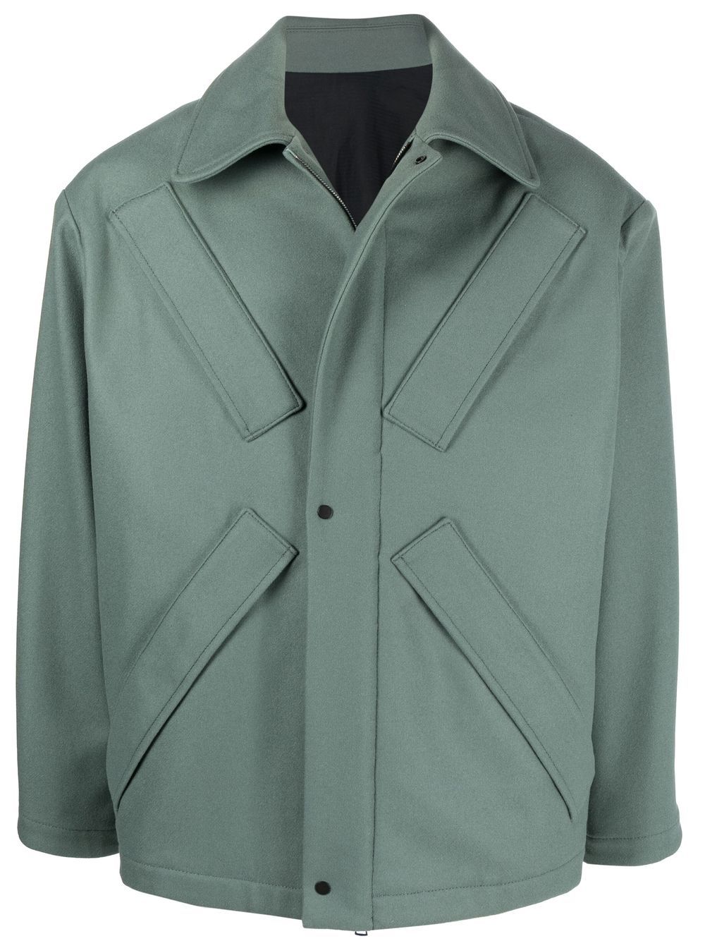 Qasimi spread-collar four-pocket parka - Green von Qasimi