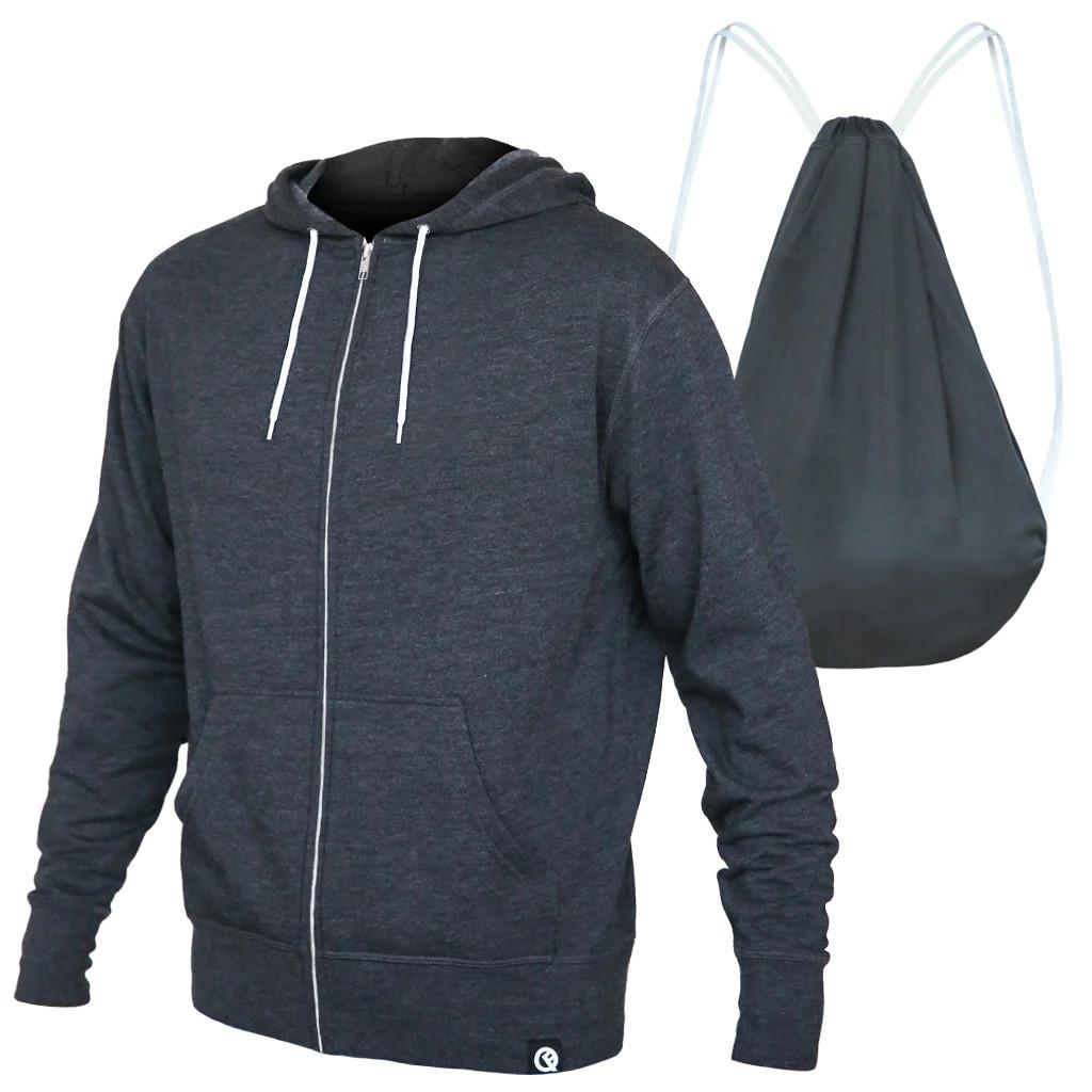 Hero Hoodie Lite Damen Charcoal Black S von Quikflip