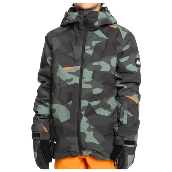 Quiksilver - Kid's Mission Printed - Skijacke Gr 10 - S grau von Quiksilver