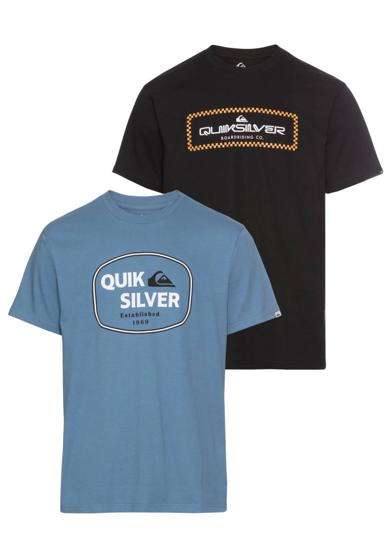 Quiksilver T-Shirt »JUST FRAMED LOCKUP SHORT SLEEVE PACK YM«, (2 tlg.), Doppelpack T-Shirt mit Print, 2 Stk von Quiksilver