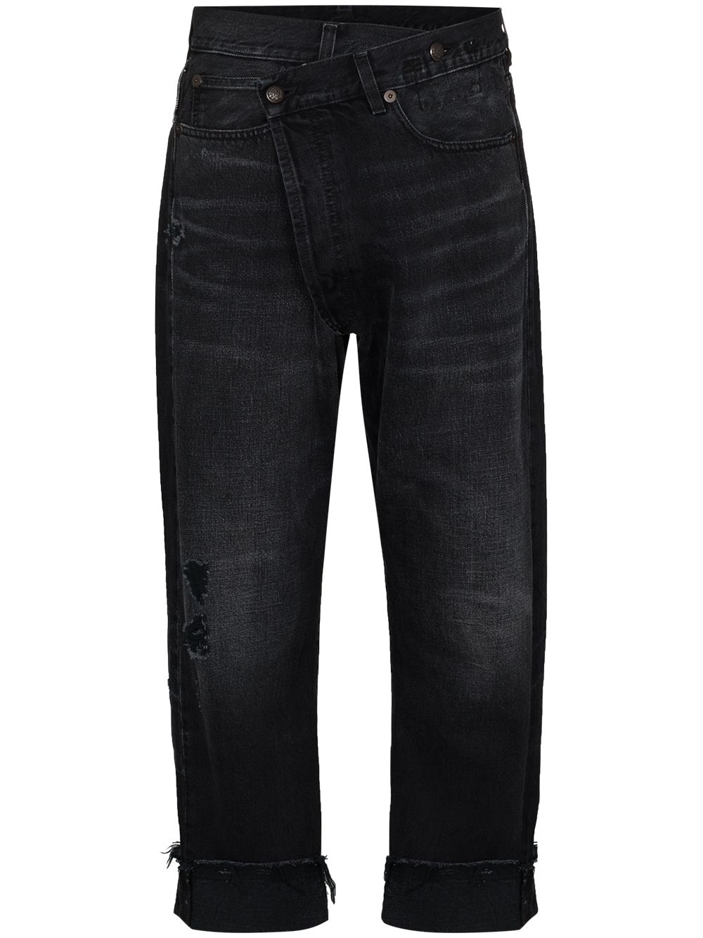 R13 Crossover cropped jeans - Black