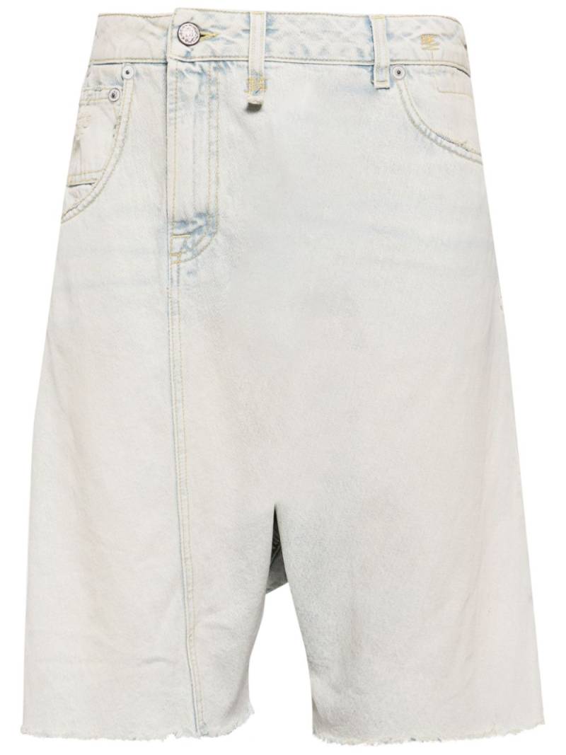 R13 Twister asymmetric denim shorts - Blue von R13