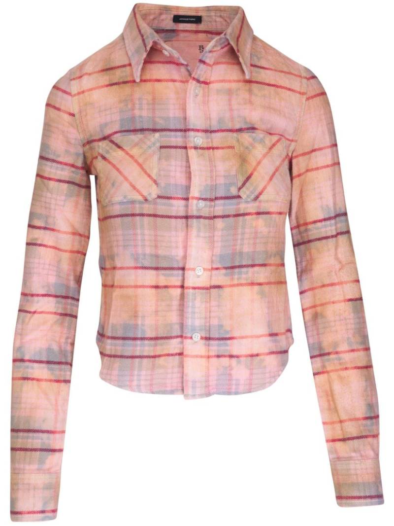 R13 check-print shirt - Pink von R13