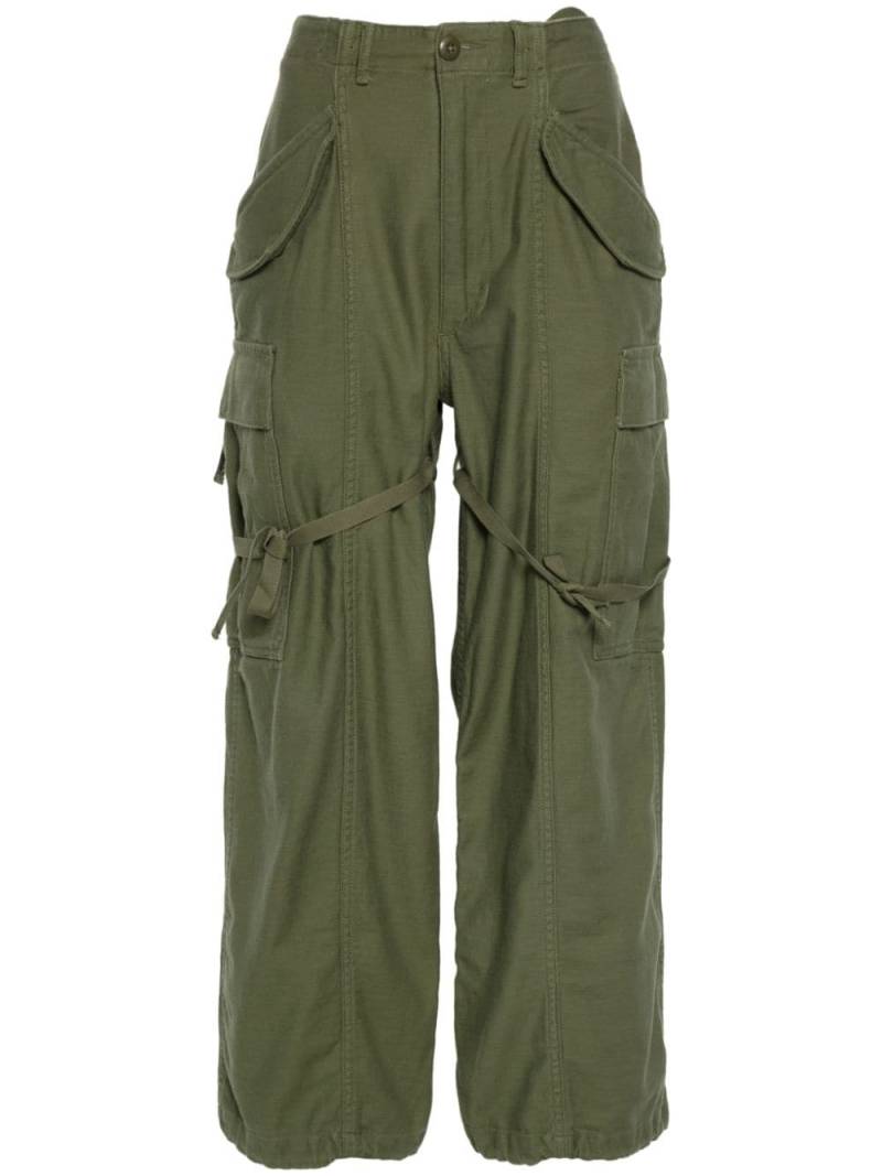 R13 cotton cargo trousers - Green von R13