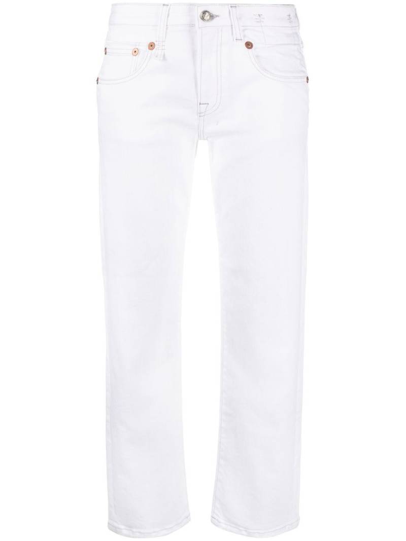 R13 distressed-edge straight-leg jeans - White von R13