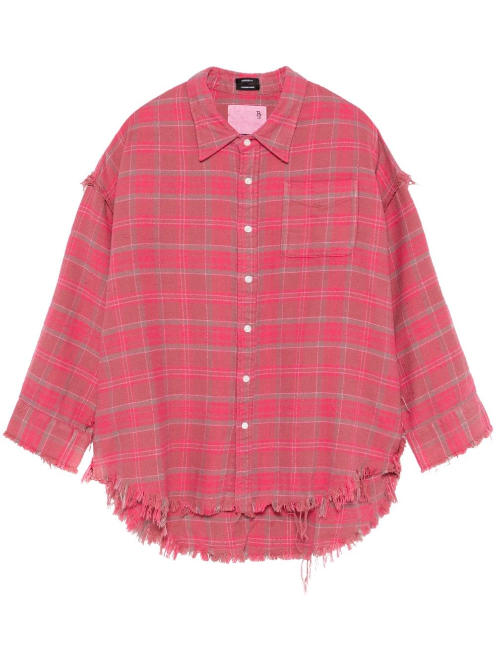 R13 distressed-finish shirt - Pink von R13