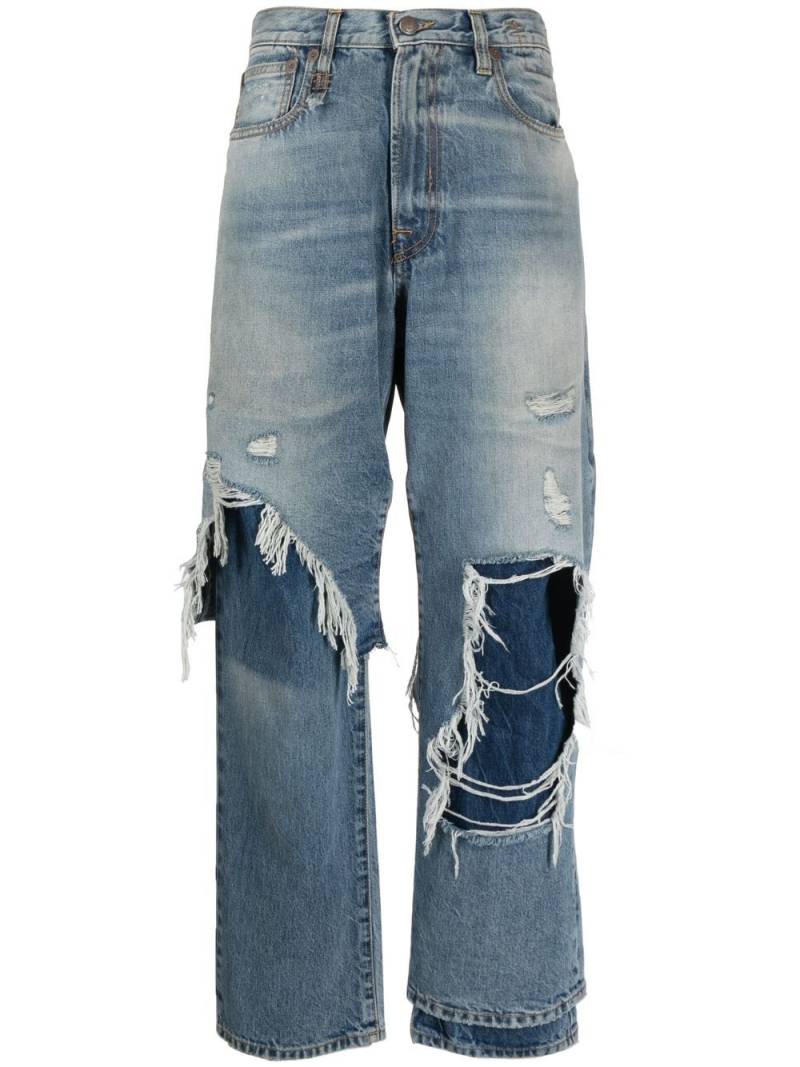 R13 distressed wide-leg jeans - Blue von R13