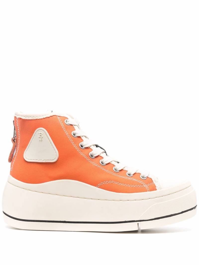 R13 high-top platform sneakers - Orange von R13