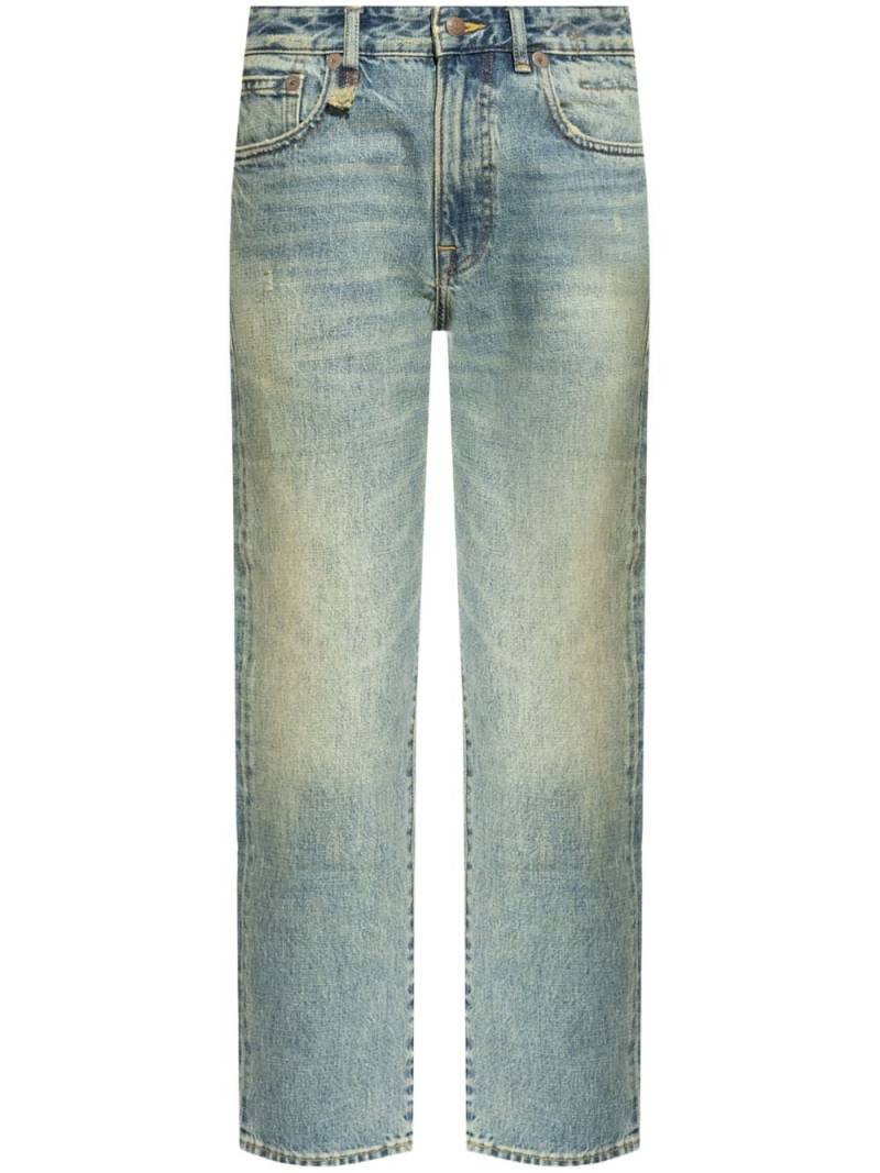 R13 logo-appliqué straight jeans - Blue von R13