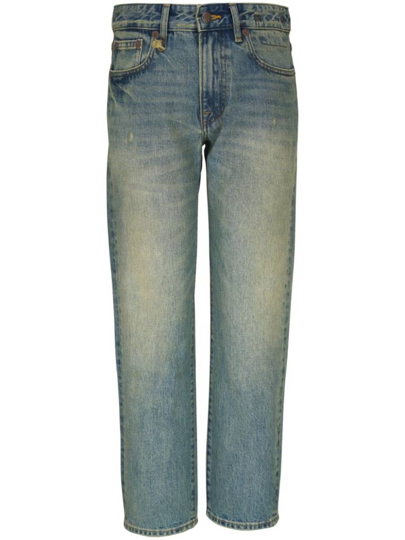 R13 logo-appliqué straight jeans - Blue von R13