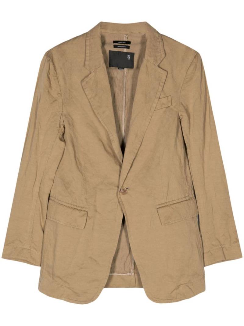 R13 notched-lapels single-breasted blazer - Neutrals von R13