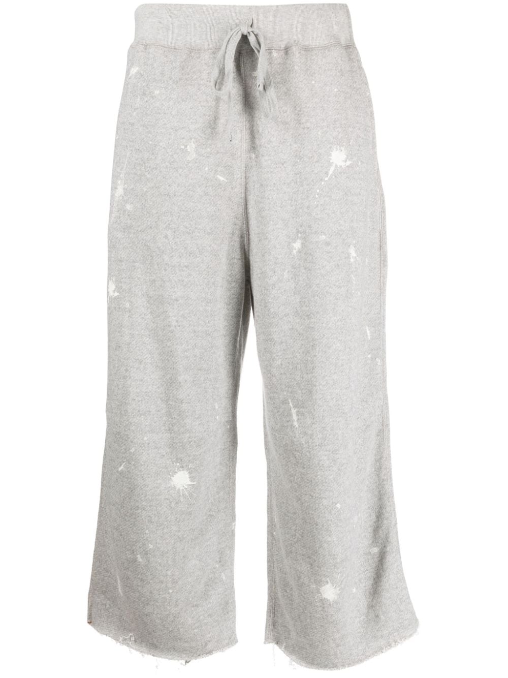 R13 paint splatter-detail cotton track pants - Grey von R13