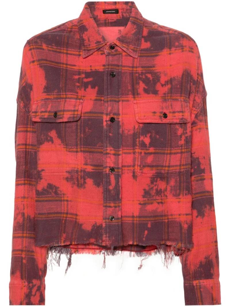 R13 plaid-check cropped shirt - Red von R13