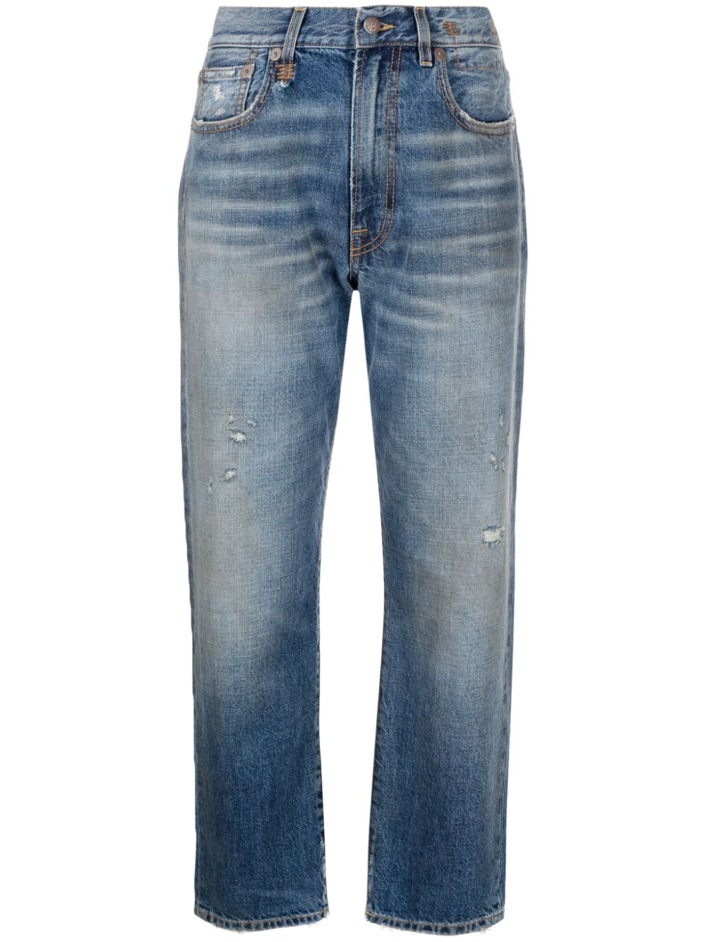 R13 straight-leg cropped jeans - Blue von R13