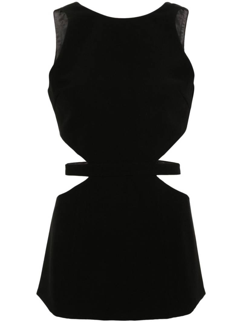 RACIL Patty cut-out crepe blouse - Black von RACIL