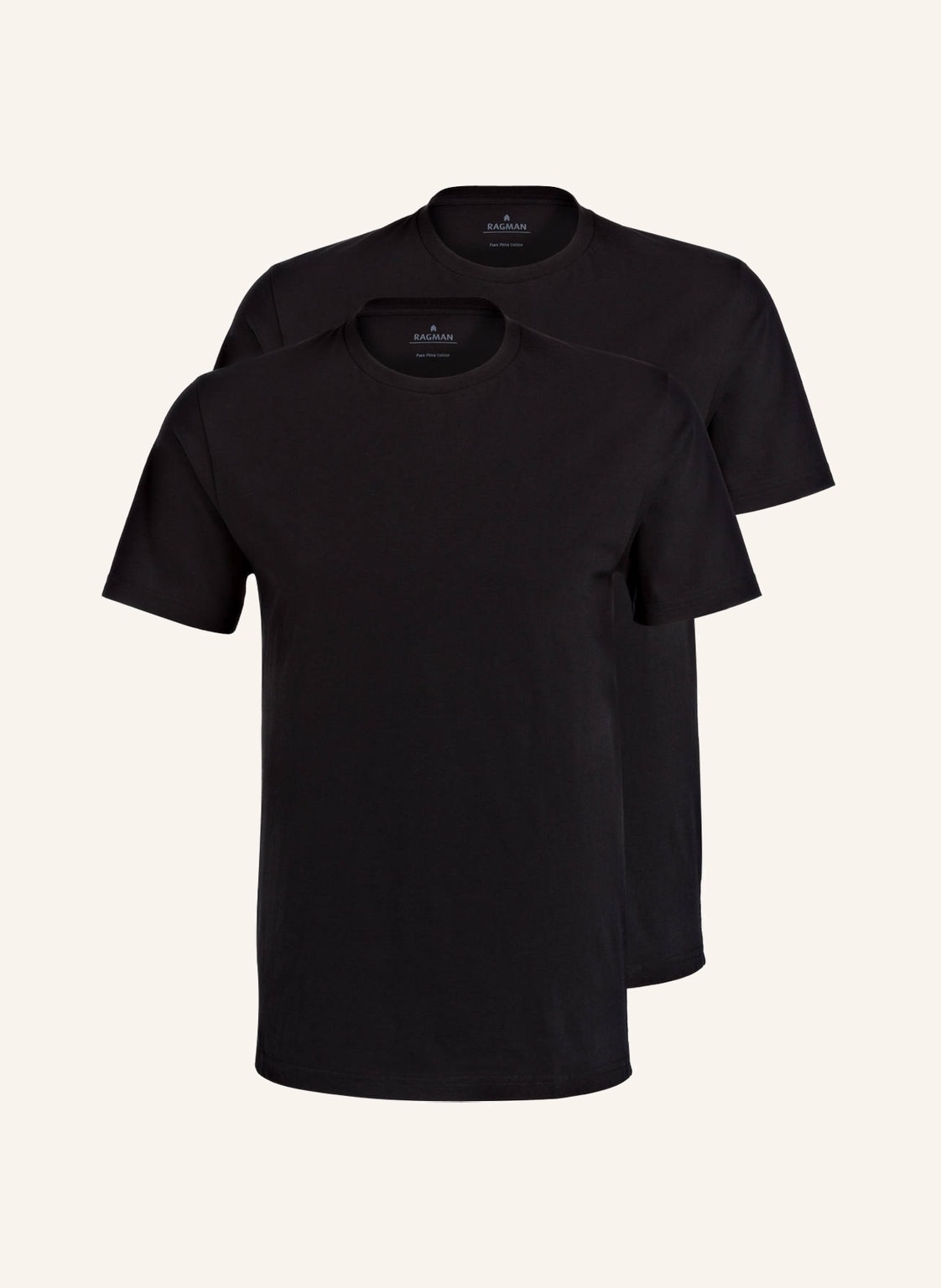 Ragman 2er-Pack T-Shirts schwarz Ragman 2er-Pack T-Shirts schwarz von RAGMAN