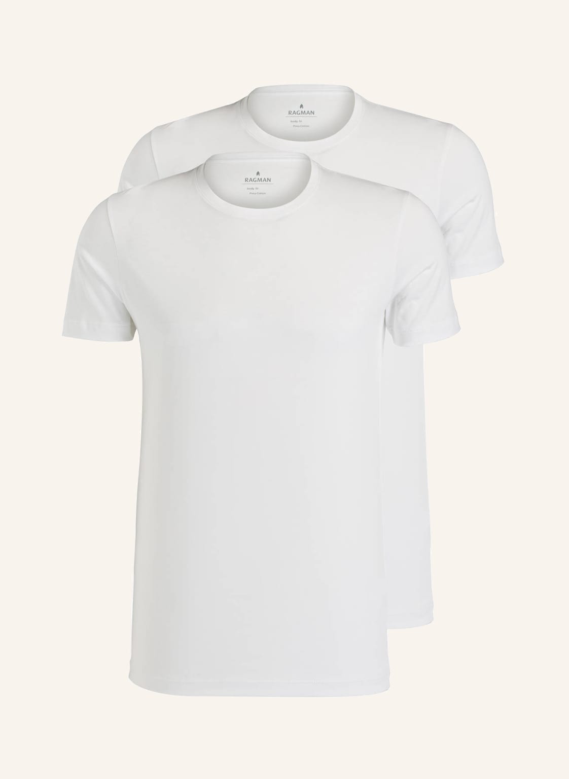 Ragman 2er-Pack T-Shirts weiss Ragman 2er-Pack T-Shirts weiss von RAGMAN