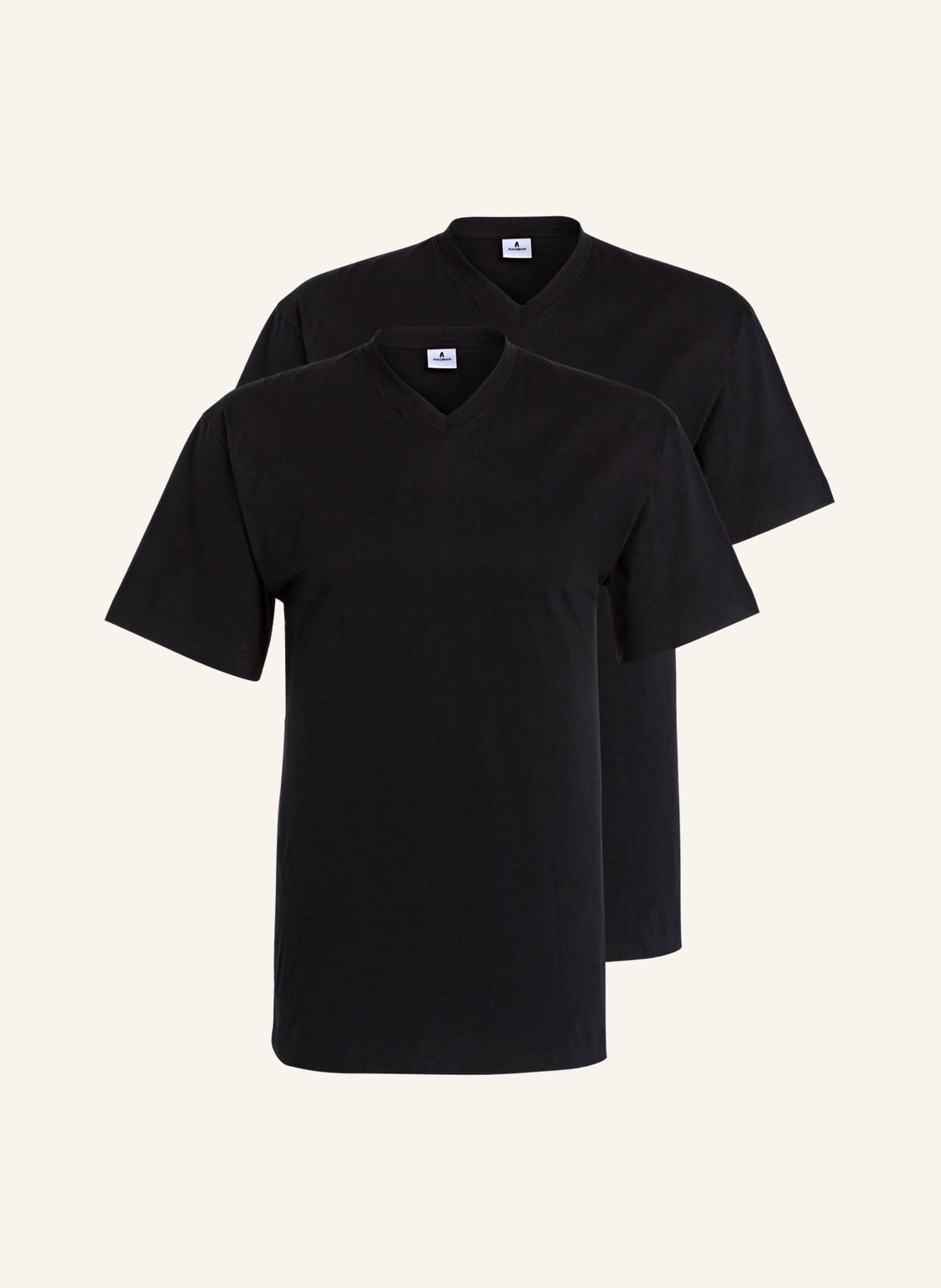 Ragman 2er-Pack V-Shirts schwarz Ragman 2er-Pack V-Shirts schwarz von RAGMAN