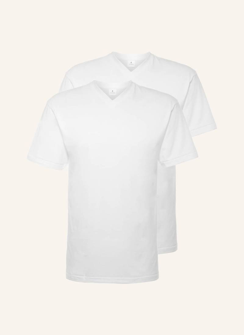 Ragman 2er-Pack V-Shirts weiss von RAGMAN