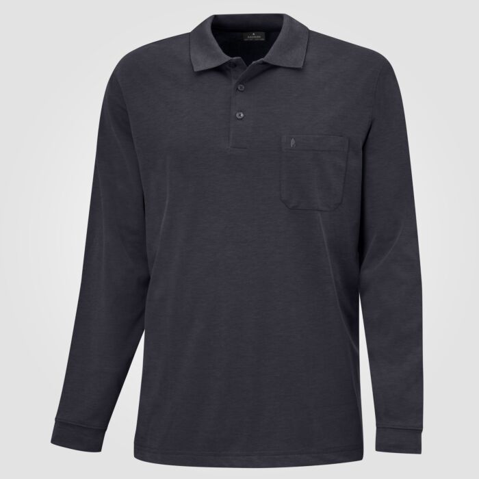 Ragman Herren-Poloshirt langarm uni von Ragman