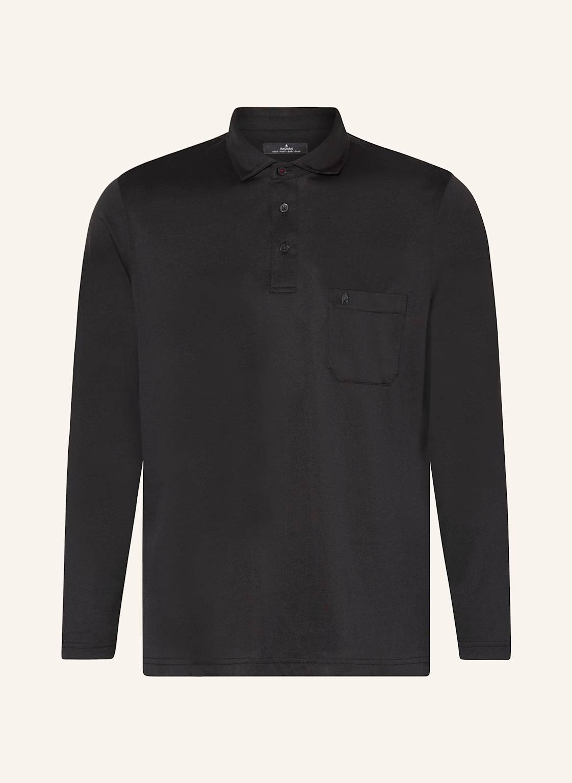 Ragman Jersey-Poloshirt schwarz von RAGMAN