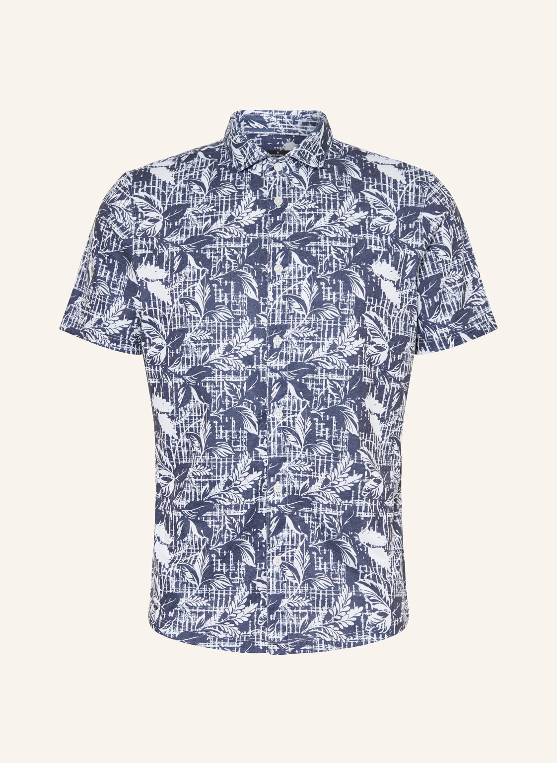 Ragman Kurzarm-Hemd Modern Fit Aus Jersey blau von RAGMAN