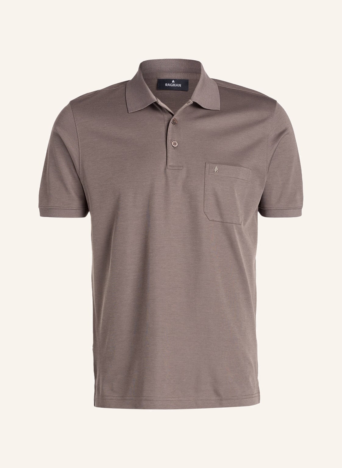 Ragman Piqué-Poloshirt braun von RAGMAN