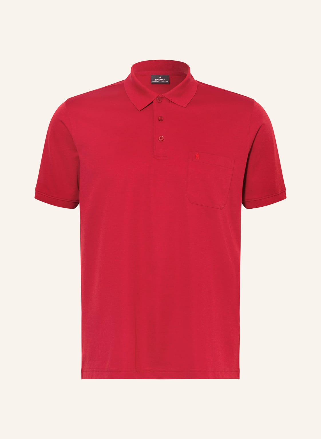 Ragman Piqué-Poloshirt rot Ragman Piqué-Poloshirt rot von RAGMAN