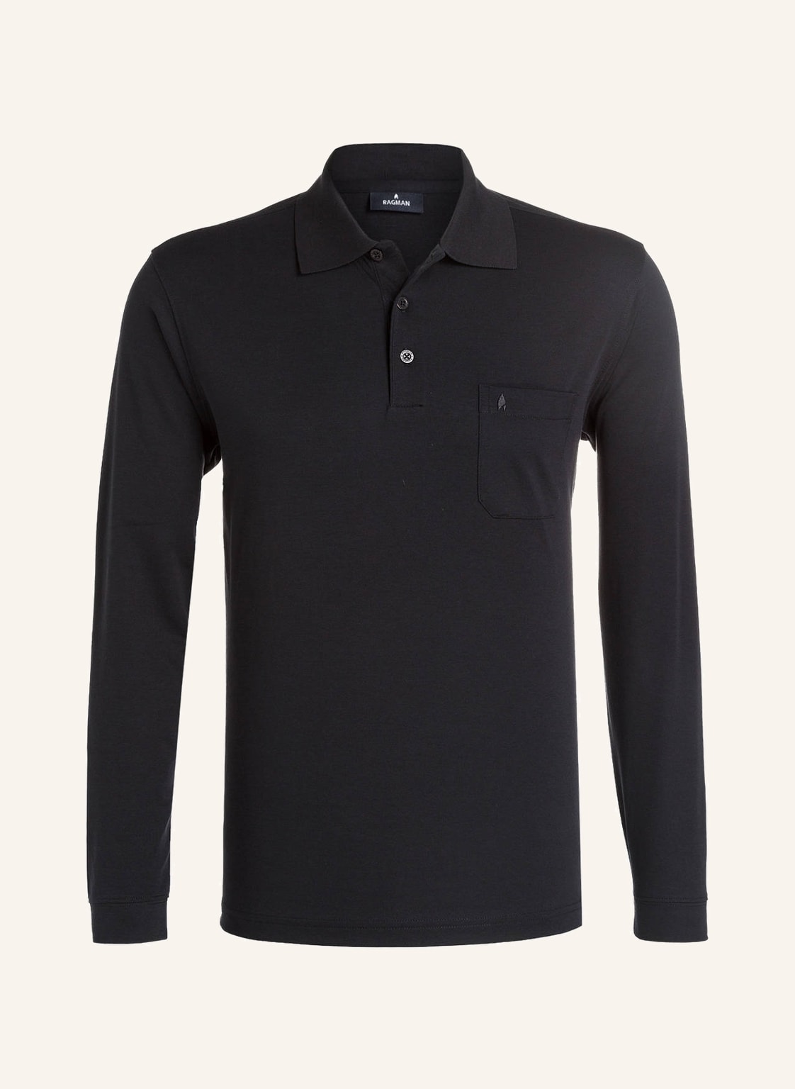 Ragman Poloshirt schwarz von RAGMAN