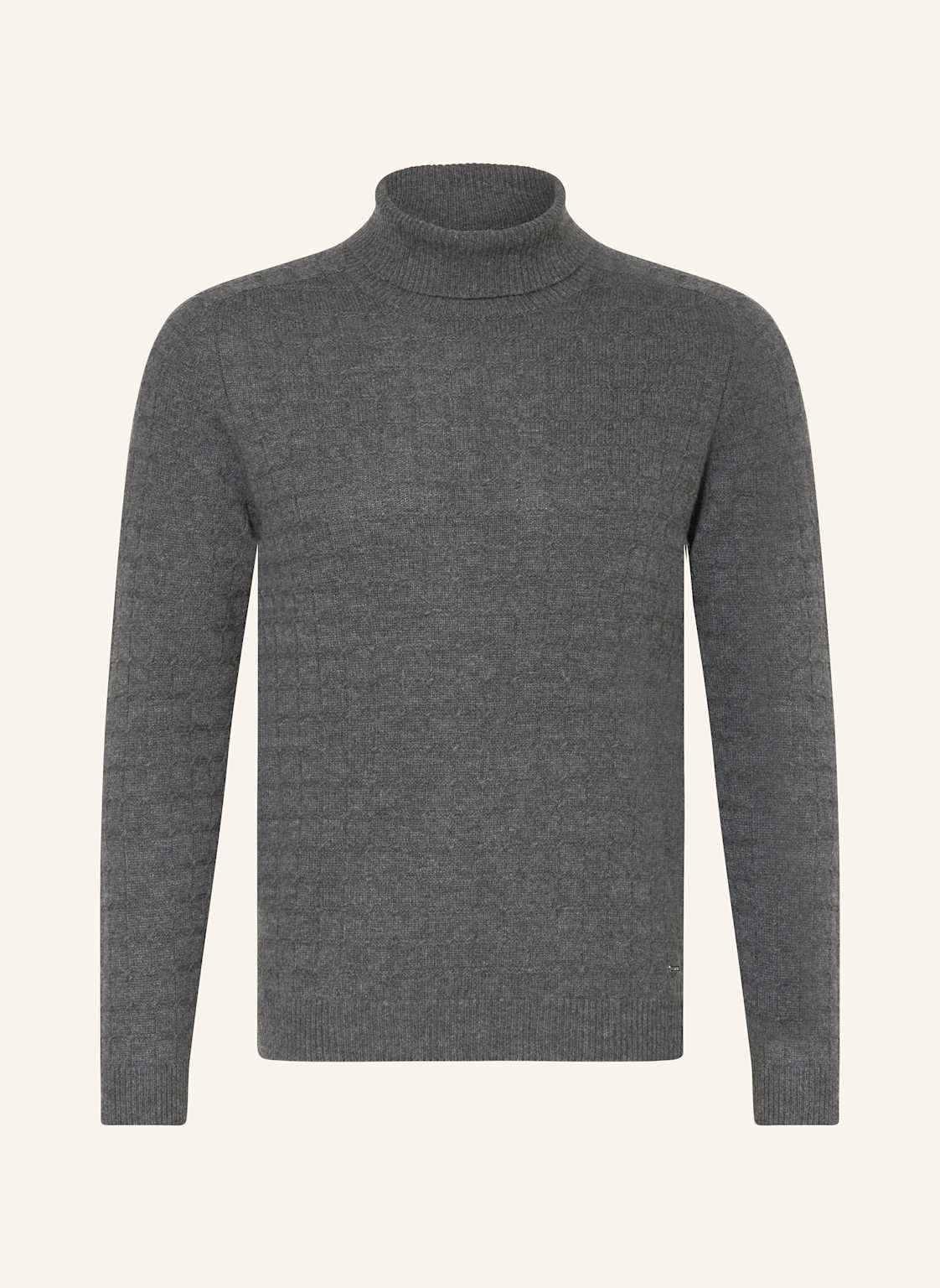 Ragman Rollkragenpullover Aus Merinowolle grau von RAGMAN