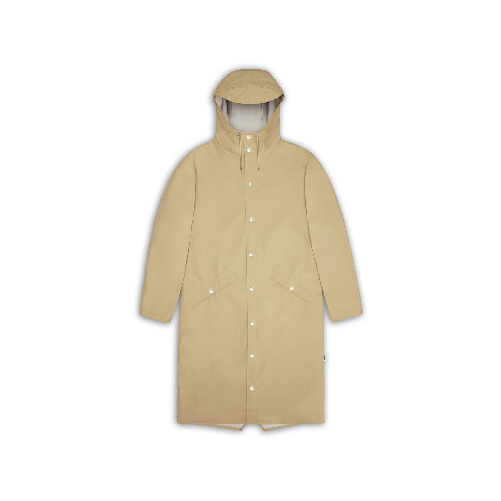 Langer Regenmantel, Oversized Fit Damen Sand M von RAINS