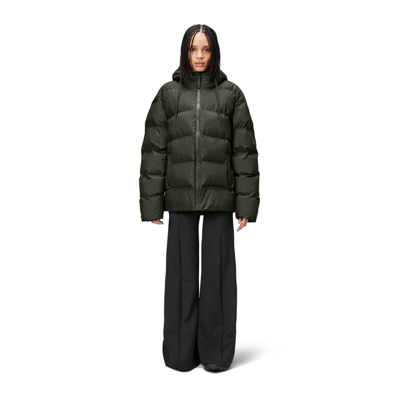 Pufferjacke Damen Olivegrün L von RAINS