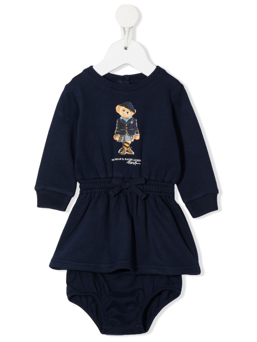 Ralph Lauren Kids logo-print romper dress - Blue von Ralph Lauren Kids