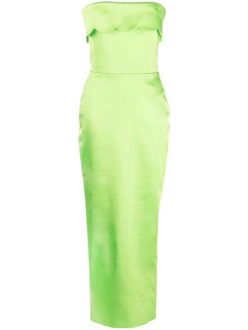 RASARIO scallop-edge strapless dress - Green von RASARIO