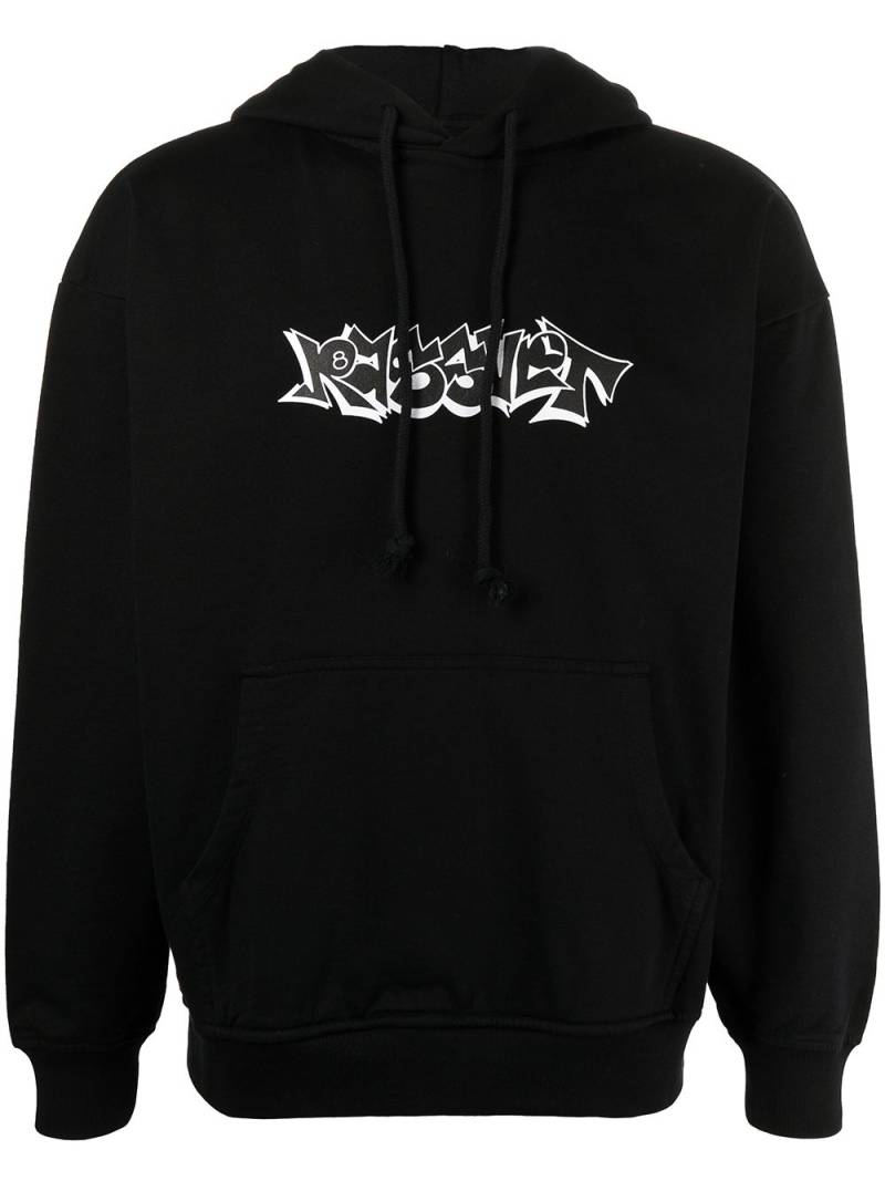 RASSVET graffiti print hoodie - Black von RASSVET