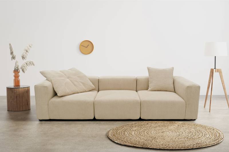 RAUM.ID Big-Sofa »Gerrid«, Cord-Bezug, bestehend aus Modulen: 2 Eck- und ein Mittelelement von RAUM.ID