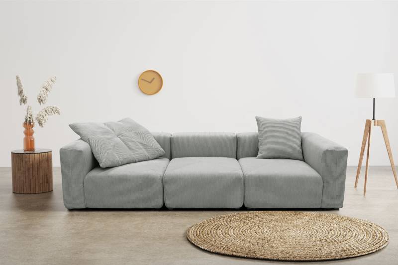 RAUM.ID Big-Sofa »Gerrid«, Cord-Bezug, bestehend aus Modulen: 2 Eck- und ein Mittelelement von RAUM.ID