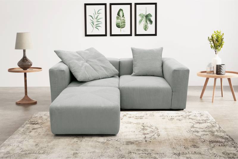 RAUM.ID Ecksofa »Gerrid L-Form«, Cord, Modulsofa, bestehend aus 2 Eckelementen + 1 Hocker von RAUM.ID