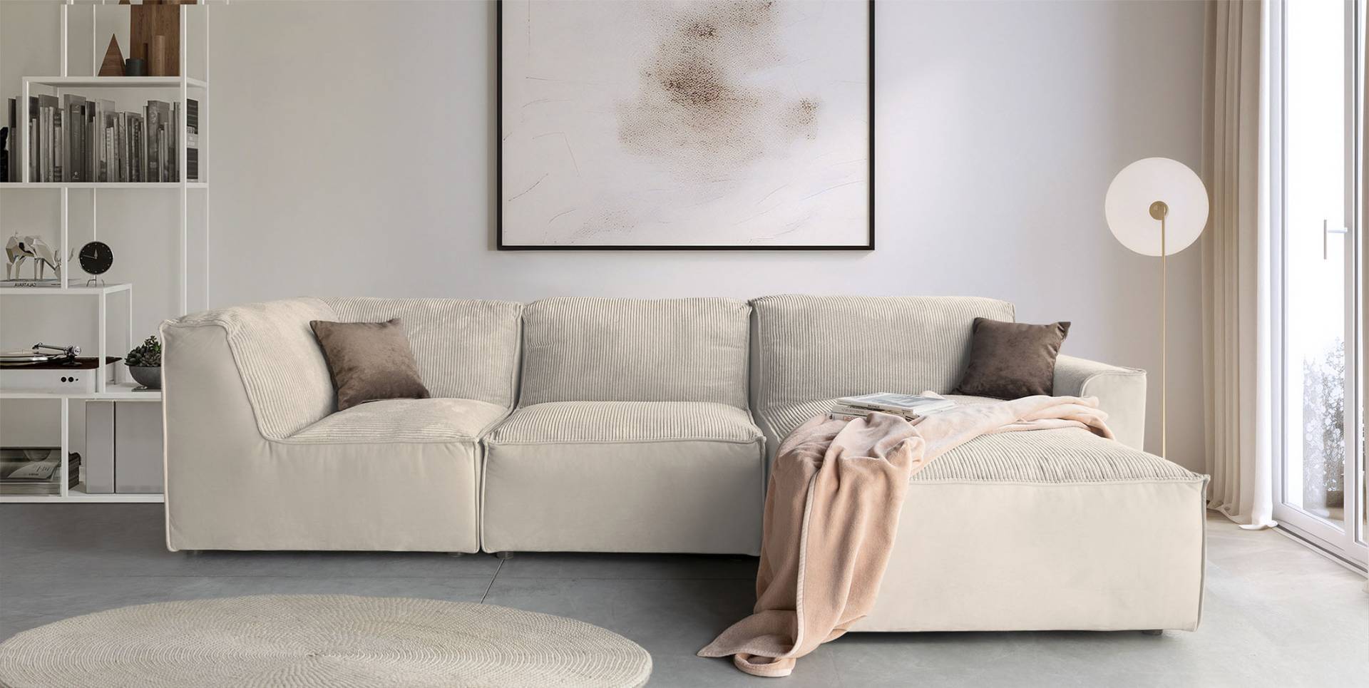 RAUM.ID Ecksofa »Modulid L-Form«, Module einzeln für individuelle Zusammenstellung, in Cord RAUM.ID Ecksofa »Modulid L-Form«, Module einzeln für individuelle Zusammenstellung, in Cord von RAUM.ID