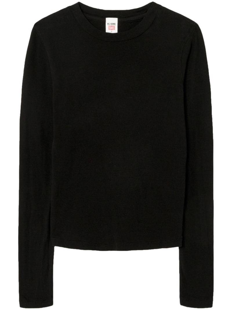 RE/DONE 90s Baby long-sleeve jumper - Black von RE/DONE