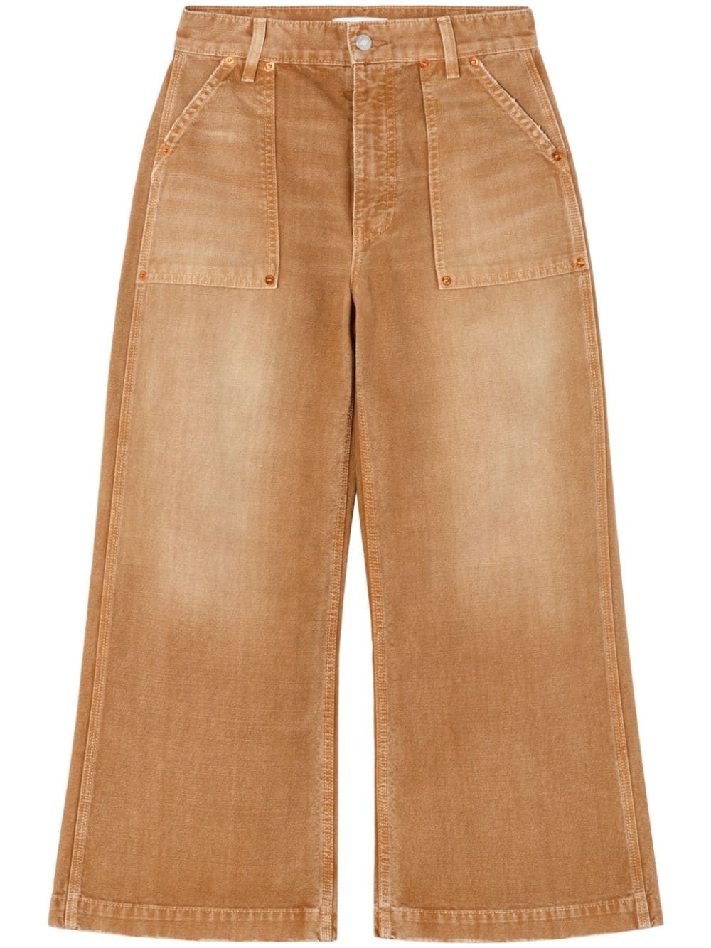 RE/DONE Baker wide cropped jeans - Brown von RE/DONE